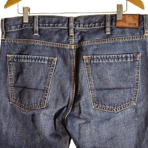 DH3 Men’s Slim Tapered Jeans 38x30 Dark Wash Modern Casual Denim - Picture 6 of 7